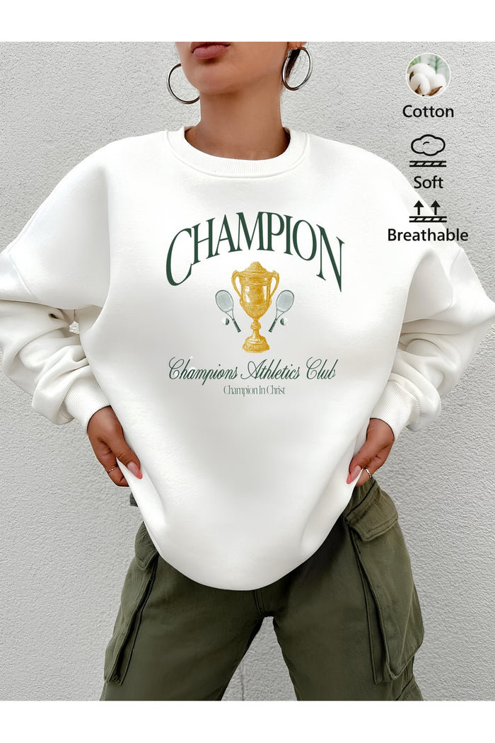 Premium Oversize Kesim Uzun Kollu Baskılı Sweatshirt