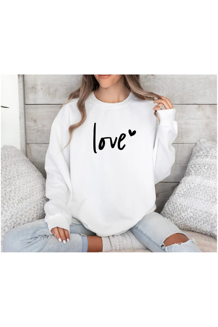 Premium Oversize Kesim Uzun Kollu Baskılı Sweatshirt