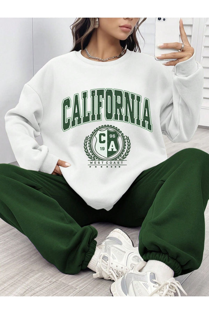 Premium Oversize Kesim Uzun Kollu Baskılı Sweatshirt