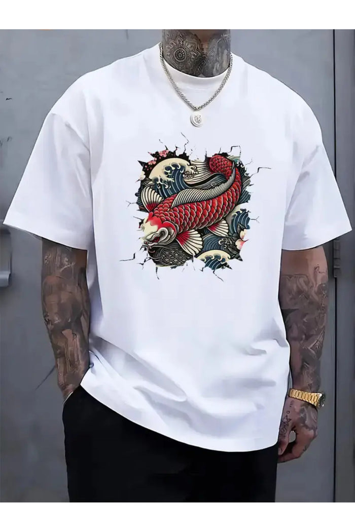 Premium Oversize Kesim Kısa Kollu Baskılı T-shirt