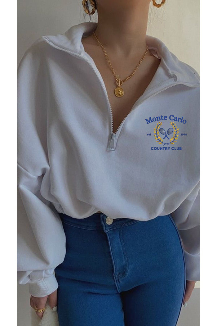 Jose Club Limited Edition Serisi Fermuarlı Oversize Kesim Sweatshirt