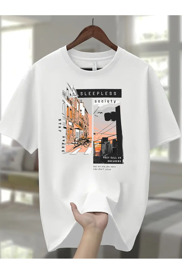 Premium Oversize Kesim Kısa Kollu Baskılı T-shirt