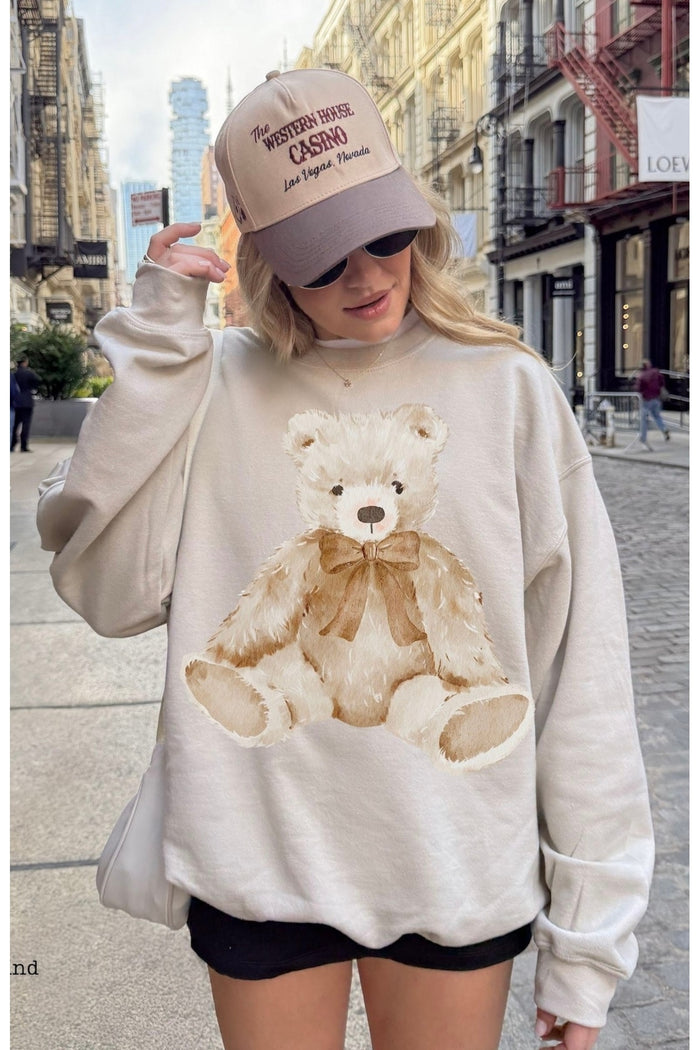 Premium Oversize Kesim Uzun Kollu Baskılı Sweatshirt