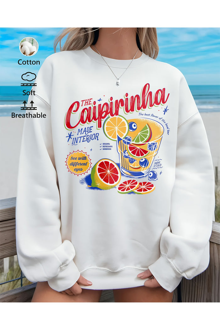 Premium Oversize Kesim Uzun Kollu Baskılı Sweatshirt