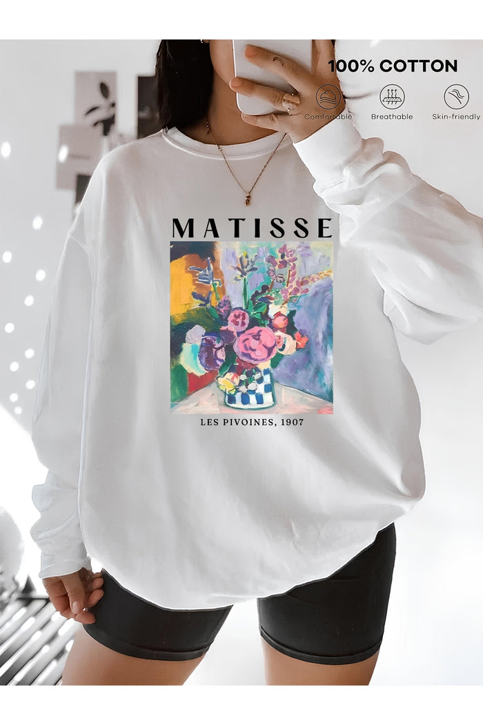 Premium Oversize Kesim Uzun Kollu Baskılı Sweatshirt