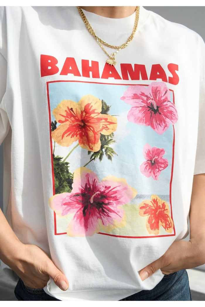 Oversize Kesim Kısa Kollu Baskılı T-shirt