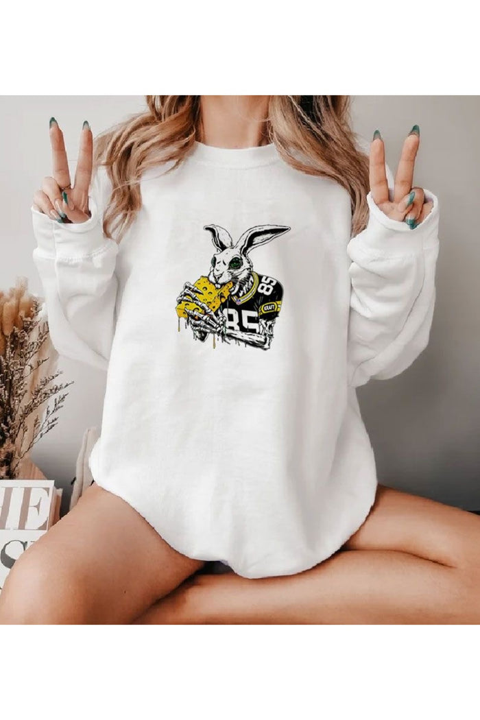 Premium Oversize Kesim Uzun Kollu Baskılı Sweatshirt